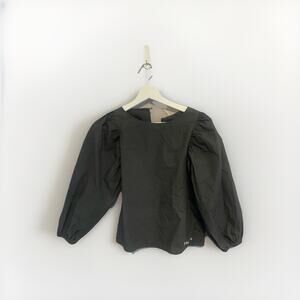 Dou Uod Kids Top Girls Sz 12A Years Grey Blouse Modern Designer Italy